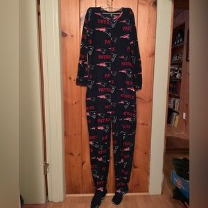 Patriots pajamas / adult onesie / footie pajamas
